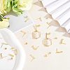 Brass Stud Earring Findings KK-FH0003-77-4