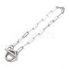 Tarnish Resistant 304 Stainless Steel Paperclip Chain Bracelets BJEW-O186-02P-1