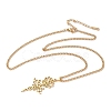 304 Stainless Steel Hollow Cut Yoga Om Lotus Flower Pendant Necklaces NJEW-Z073-02G-06-4