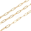 3.28 Feet 304 Stainless Steel Textured Paperclip Chains X-CHS-I009-01G-1