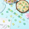40Pcs 4 Colors Electroplate Transparent Glass Beads GLAA-CJ0002-90-6