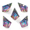 Embossed Glass Rhinestone Pendants GLAA-J101-01A-001VO-1