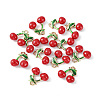 Brass Enamel Charms X-KK-G462-24LG-3