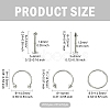 40Pcs 20 Styles 316L Surgical Stainless Steel & 316 Surgical Stainless Steel Hoop Nose Rings & Labrets AJEW-CJ0001-73-2