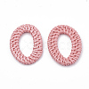 Handmade Spray Painted Reed Cane/Rattan Woven Linking Rings WOVE-N007-04D-1