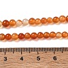 Round Natural Red Agate Bead Strands G-M257-4mm-26-4