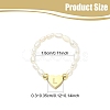 Natural Freshwater Pearl & 304 Stainless Steel Bead Finger Rings RJEW-FS00001-12-3