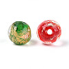 Handmade Gold & Silver Foil Glass Beads FOIL-N030-03A-01-3