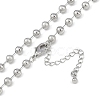 Rack Plating Brass Ball Chain Necklaces for Women NJEW-K382-12B-P-2