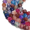 Natural Agate(Dyed & Heated) Beads Strands G-K425-B08-01-3