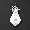 Natural White Shell Pendants SSHEL-G025-03P-3