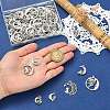 80Pcs 8 Styles Moon Theme Tibetan Style Alloy Pendants FIND-CJ0005-60-4