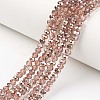 Electroplate Transparent Glass Beads Strands EGLA-A034-T3mm-N08-1