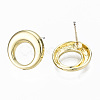 Alloy Stud Earring Findings PALLOY-T064-66LG-RS-2