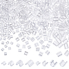 800Pcs 4 Style Transparent AS Plastic Base Buckle Hair Findings FIND-NB0004-37-1