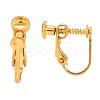 Brass Screw On Clip-on Earring Findings KK-L164-02G-4