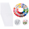 10 Sheets Rectangle Water Soluble Fabric for Cross-Stitch DIY-PH0029-39-1