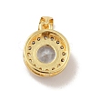 Brass Micro Pave Cubic Zirconia Pendants KK-B059-30G-2