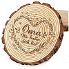 Carved Wood Round Sheets AJEW-WH0362-005-5