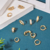 12Pcs 6 Styles Brass Micro Pave Cubic Zirconia Hoop Earring Finding KK-TA0002-57-6