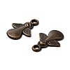 Tibetan Style Angel Alloy Pendants TIBEP-A579-AB-NR-2