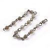Handmade Natural Labradorite Beads Chains AJEW-JB00455-01-1