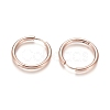 Ion Plating(IP) 304 Stainless Steel Huggie Hoop Earrings EJEW-F111B-23mm-RG-2