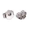 Rhodium Plated 925 Sterling Silver Friction Ear Nuts STER-L063-09P-1