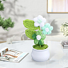 1Pc Hand Knitted Potted Plants Crochet Flower DJEW-SC0001-15B-7