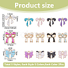 30Pcs 15 Styles Bowknot Alloy Enamel Pendants ENAM-DC0002-10-2