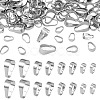 120Pcs 4 Styles Brass Snap on Bails KK-TA0009-24S-1