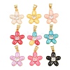 Brass Micro Pave Clear Cubic Zirconia Pendants KK-C170-26G-1
