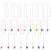 16Pcs 8 Colors Butterfly Alloy Charms Ceiling Fan Pull Chain Extenders HJEW-GO00069-1
