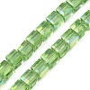 Electroplate Transparent Glass Beads Strands EGLA-B011-07A-AB02-1