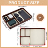4 Grids Leather Jewelry Display Trays for Earrings Rings Bracelets AJEW-WH0816-545B-2