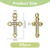 60Pcs Alloy Rhinestone Pendants RB-DC0001-13-2
