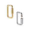 2Pcs 2 Colors 925 Sterling Silver Locking Carabiner STER-HS0001-26-1