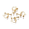 Rack Plated Brass Screw Clip-on Earring Findings X-KK-P169-04G-1