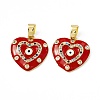 Brass Enamel Pendants KK-E068-VC038-2