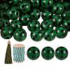 50Pcs Natural Wooden Beads with Tartan Pattern DIY-SZ0003-11B-8