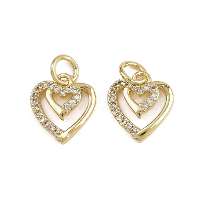 Brass Micro Pave Cubic Zirconia Pendants ZIRC-I367-05G-03-1