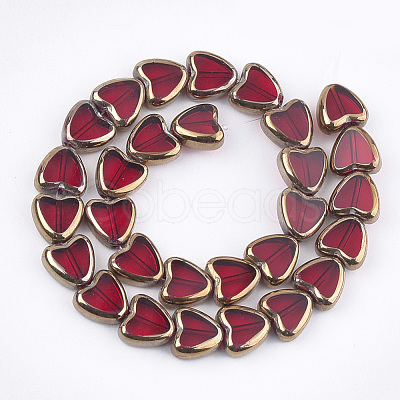 Electroplate Glass Beads Strands X-EGLA-S188-09E-1