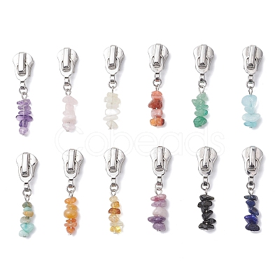 12Pcs Alloy Replacement Zipper Sliders PALLOY-JF04613-1