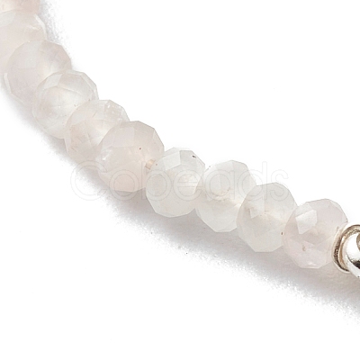 Natural Rose Quartz Beaded Bracelets BJEW-JB06384-09-1