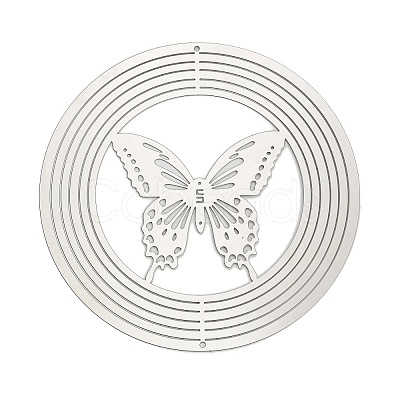 201 Stainless Steel Laser Cut Connector Charms STAS-Z116-01P-02-1