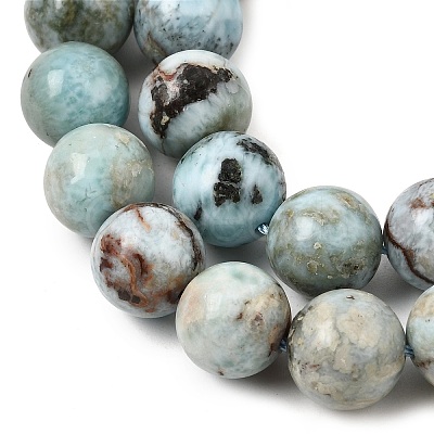 Natural Larimar Beads Strands GG-CBA19D6-A01-10mm-1