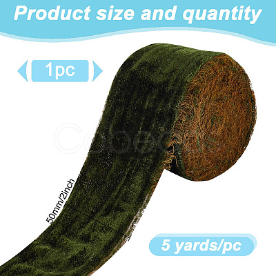 5 Yards Polyester Frayed Ribbon OCOR-WH0082-226A-02-1
