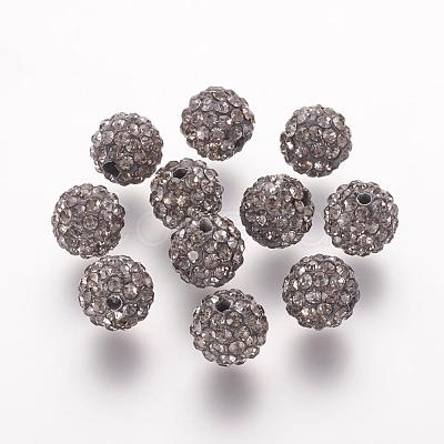 Polymer Clay Rhinestone Beads RB-K050-10mm-C14-1