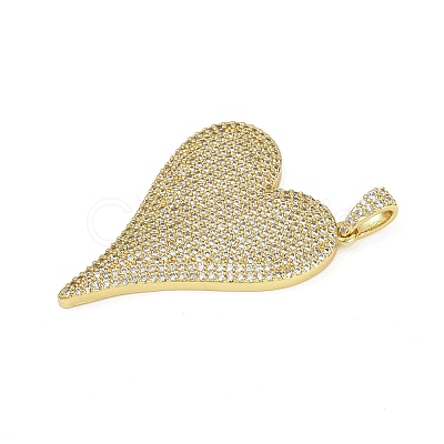 Brass Micro Pave Cubic Zirconia Pendants KK-M322-42G-02-1