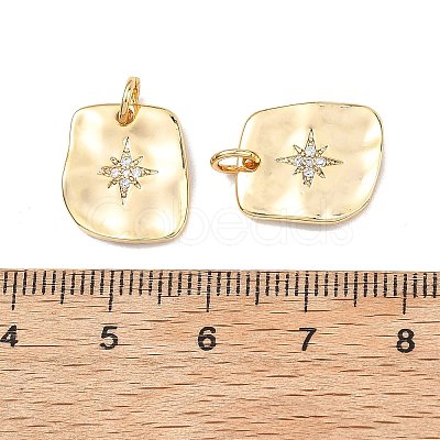SHEGRACE Brass Micro Pave Clear Cubic Zirconia Pendants XGRQ2C946-404G-1